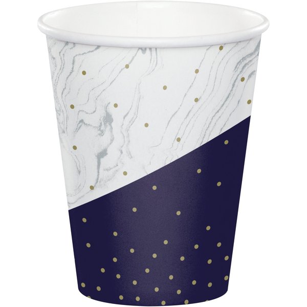 Creative Converting Navy and Gold Birthday Paper Cups, 9oz, 96PK 357391